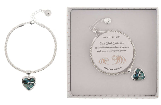 Equilibrium Bracelet Paua Shell Heart