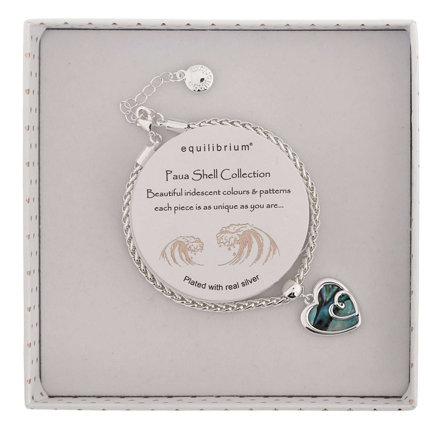 Equilibrium Bracelet Paua Shell Heart