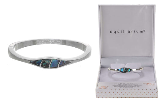 Equilibrium Paua Shell Modern Bangle