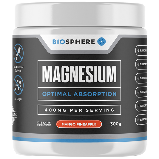 Biosphere Magnesium 400mg Powder Mango & Pineapple 300g