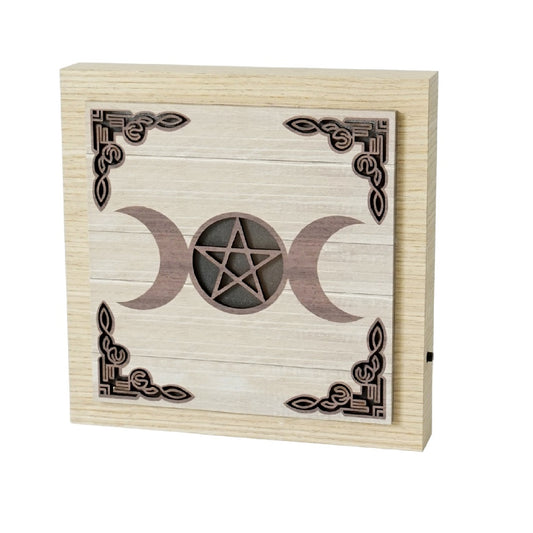 Plaque Triple Moon Colour LED