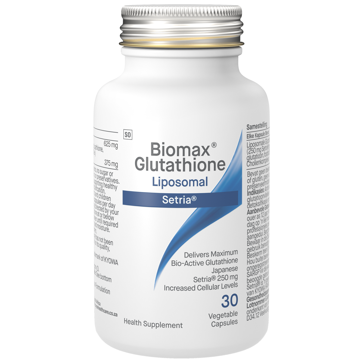 Biomax Glutathione 625mg Liposomal 30 Veg Caps