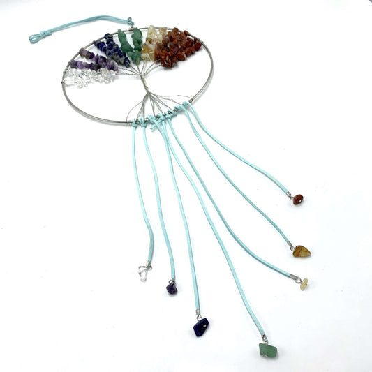 Chakra Tree of Life Gemstone Dreamcatcher