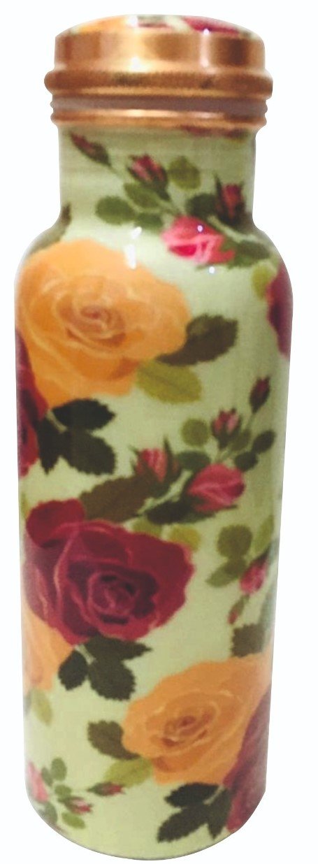 Ayurveda Copper Floral Bottle 750ml