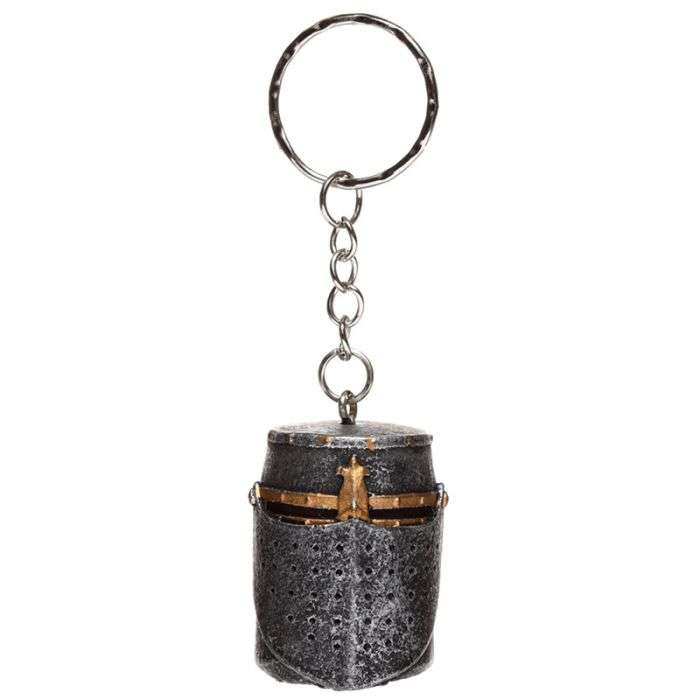Medieval Knight Helmet Keyring