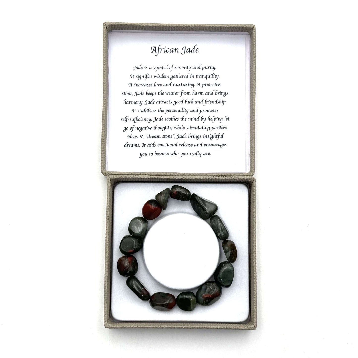 Large Beaded Bracelet African Jade