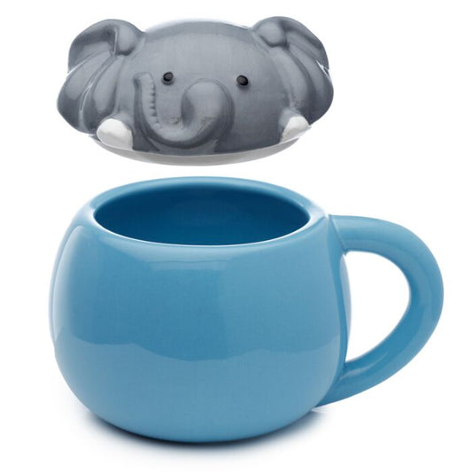 Elephant Peeping Ceramic Animal Mug