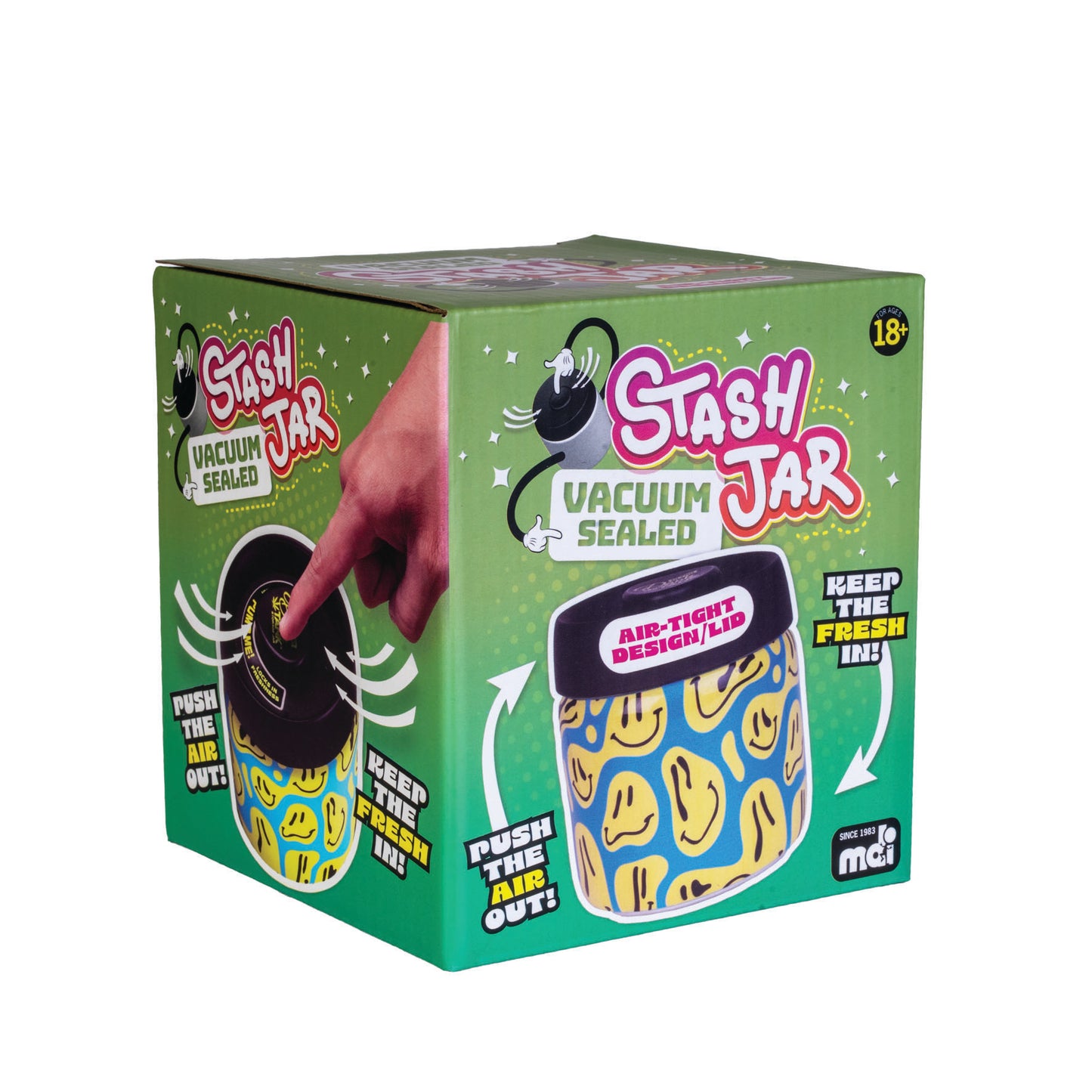 Smilies Vacuum Sealed Stash Jar
