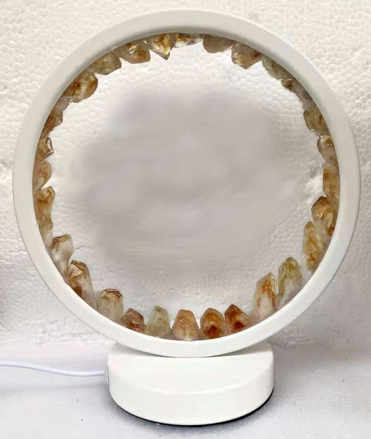 Citrine Crystal LED USB Table Lamp