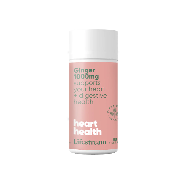 Lifestream Ginger 1000mg 60 VegeCaps Assists digestion and calms tummies, helping with healthy circulation. Lifestream Ginger 1000mg provides a high potency ginger extract. Ginger is one of nature’s most valued herbs + is well known for helping to support the body’s digestive + circulatory systems.
