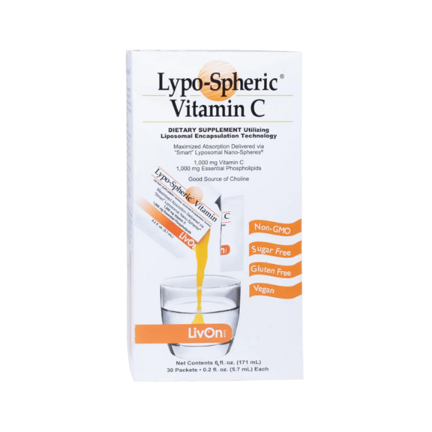 Lypo-Spheric Vitamin C 30 Sachets 1st Stop, Marshall's Health Shop!  Most Vitamin C supplements leave your body before absorbing in the immune system. The top-selling liposomal vitamin c supplement since 2004, Lypo-Spheric® Vitamin C delivers this critical nutrient into your bloodstream and cells.