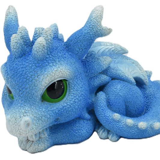 Cute Blue Resting Dragon