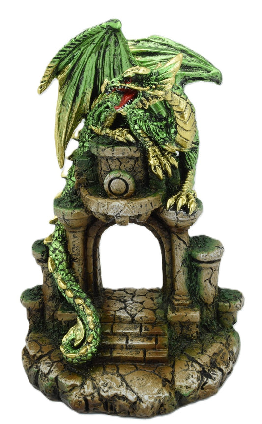 Green Dragon On Castle Door