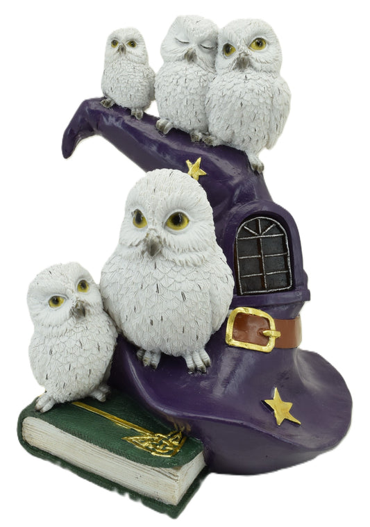 Owls on Wizard Hat with LED Light
