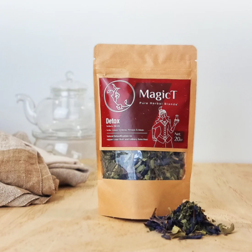 MagicT Detox 20g Pouch 1st Stop, Marshall's Health Shop! introducing Detox, the all-natural herbal drink that's specially formulated to help you detoxify and rejuvenate your body. Our expert blend of nettle, lemon verbena, and Persian echium is carefully crafted to promote healthy digestion and rid your body of harmful toxins.