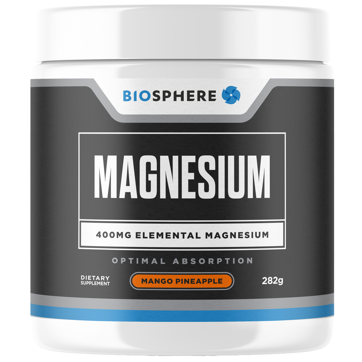 Biosphere Magnesium 400mg Powder Mango & Pineapple 282g