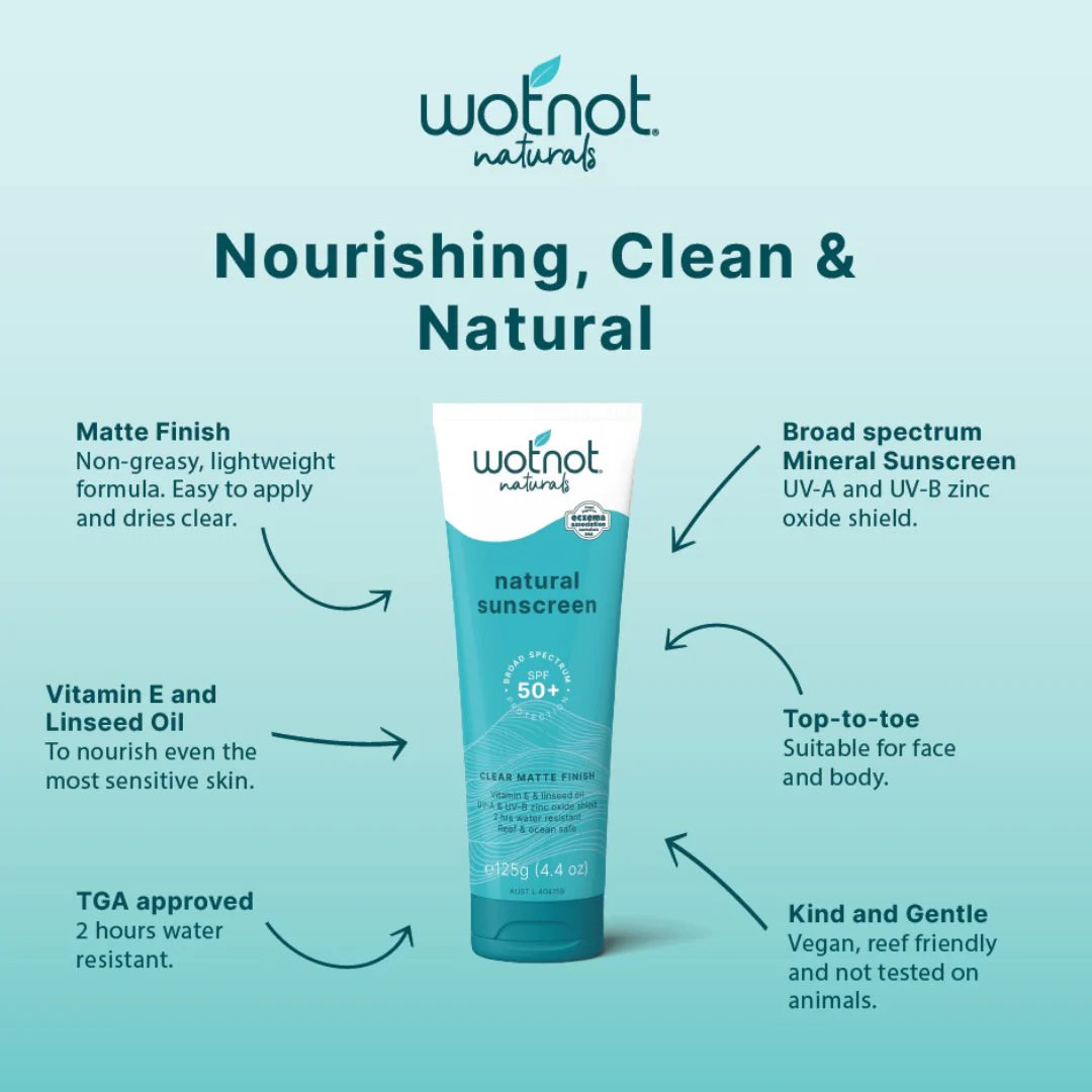 Wotnot 50 SPF Natural Sunscreen 125g