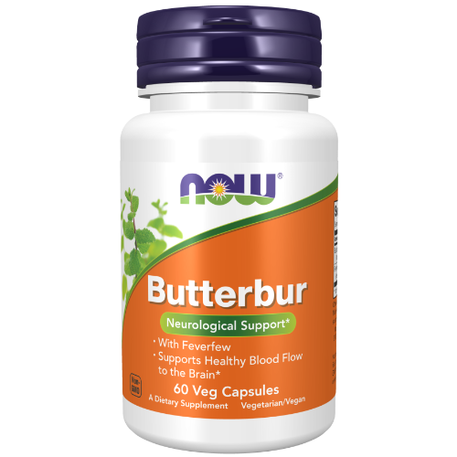 NOW Foods Butterbur 60 Veg Capsules 1st Stop, Marshall's Health Shop!  European herbalists have been using butterbur for decades and scientific studies have demonstrated that petasins, the active constituents in butterbur, can support healthy blood flow to the brain and promote normal neurological function.*
