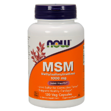 NOW MSM 1000mg 120 Veg Caps. What is MSM?  MSM (Methylsulfonylmethane) is a sulfur-bearing compound that is naturally present in very small amounts in fruits, vegetables, grains, animal products, and some algae. Sulfur compounds are found in all body cells and are indispensable for life.
