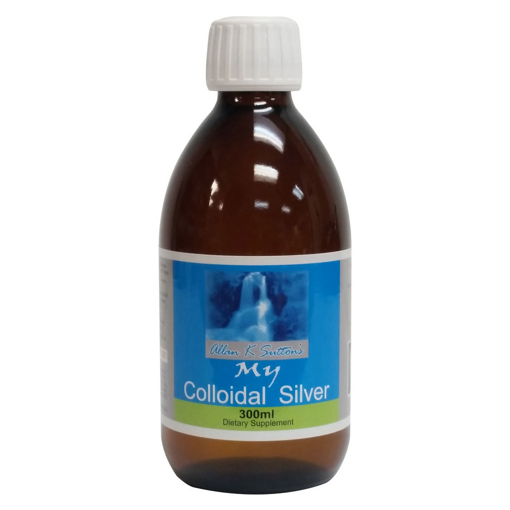 My Colloidal Silver  1st Stop, Marshall's Health Shop!  Allan K Sutton’s My Colloidal Silver: For immune support during acute immune threats Internally: Adults 25-50ml hourly Children under twelve 10-15ml hourly  My Colloidal Silver is a powerful antibacterial liquid that contains minute silver ions suspended in 100% pure water. It is commonly used as a natural antibacterial, to support the immune systems and promote healing. It does not damage healthy tissue and is suitable for use by the whole family. 