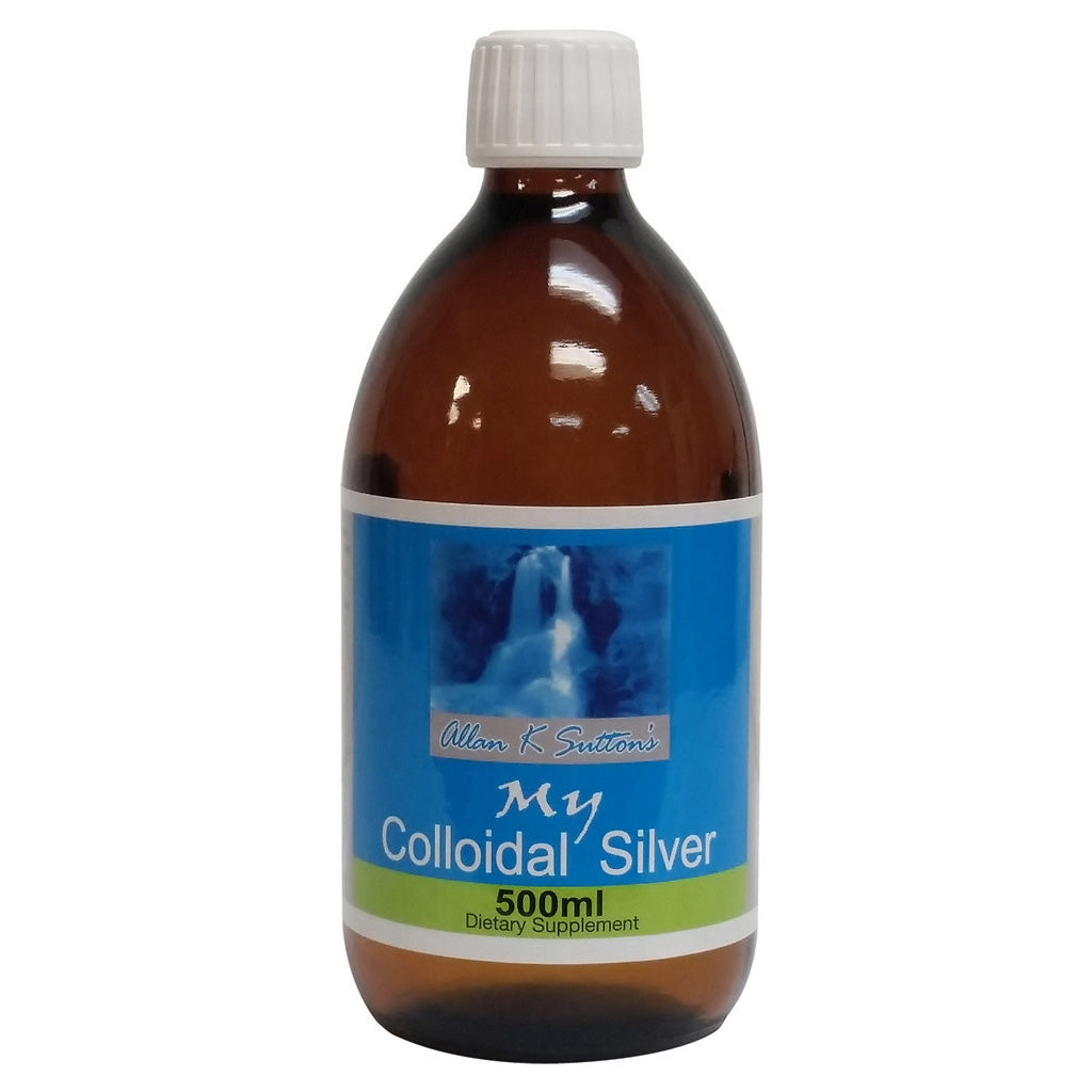 My Colloidal Silver  1st Stop, Marshall's Health Shop!  Allan K Sutton’s My Colloidal Silver: For immune support during acute immune threats Internally: Adults 25-50ml hourly Children under twelve 10-15ml hourly  My Colloidal Silver is a powerful antibacterial liquid that contains minute silver ions suspended in 100% pure water. It is commonly used as a natural antibacterial, to support the immune systems and promote healing. It does not damage healthy tissue and is suitable for use by the whole family. 