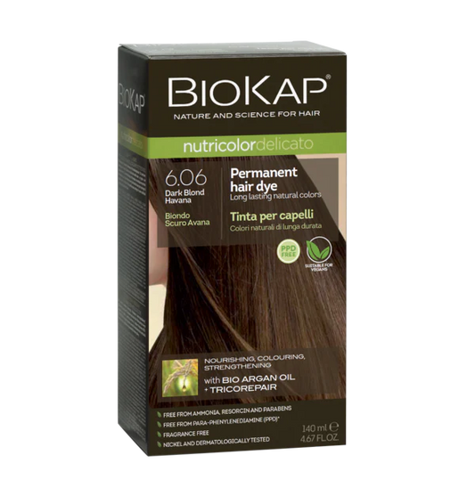 BioKap Delicato Rapid Natural Permanent Hair Colour 6.06 Dark Blond 135ml