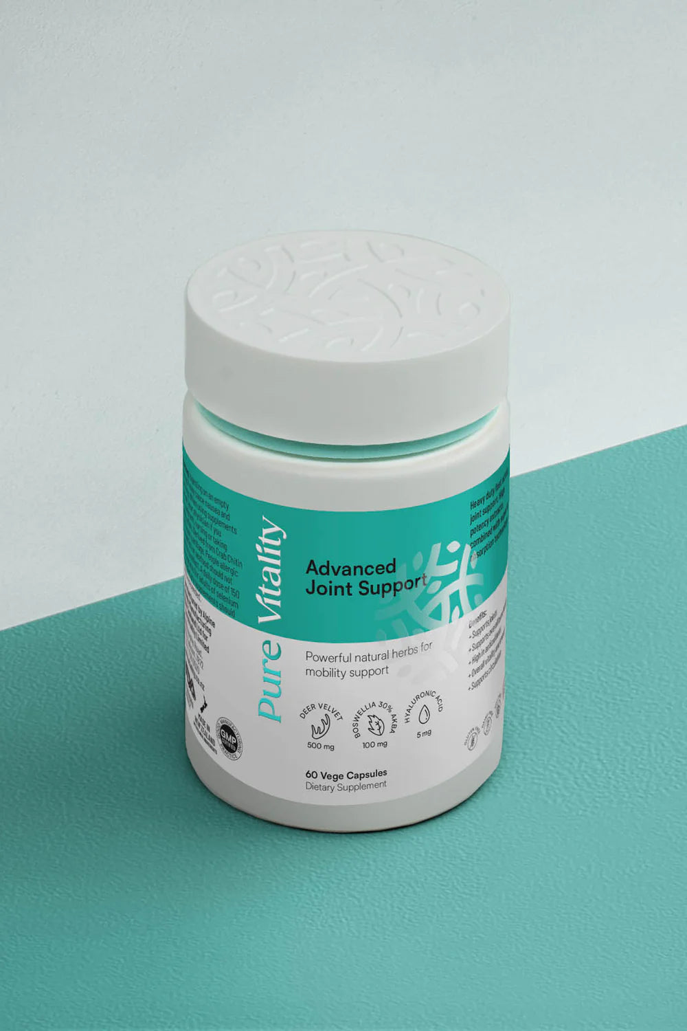 Pure Vitality's Advanced Joint Support 700mg 60 Veg Caps