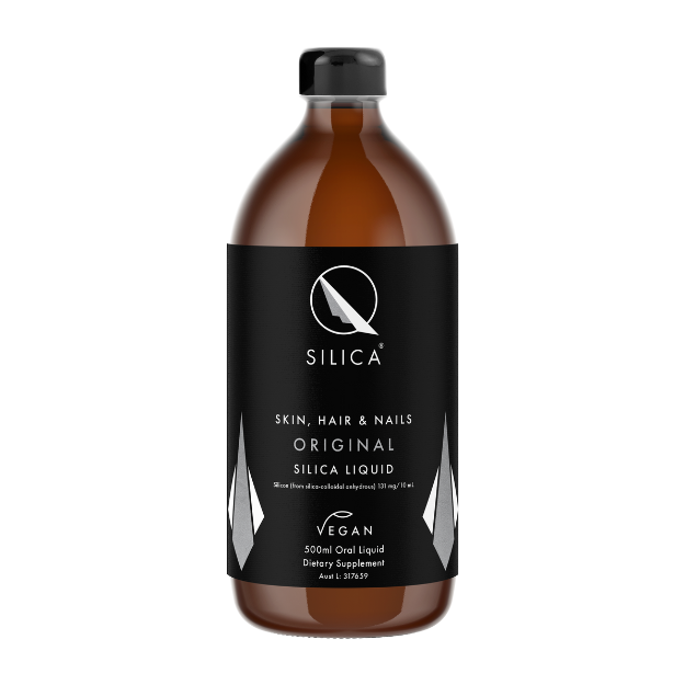 Qsilica Colloidal Silica Hair Skin Nail Oral Liquid (Gel) 500ml Qsilica Colloidal Silica original liquid gel offers a convenient form of colloidal silica, a dietary mineral that may support skin, hair and nail health. Formulated to nourish from within, Qsilica oral liquid may support skin health.