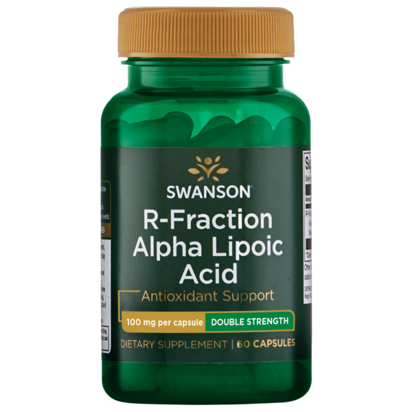 SWANSON R-Fraction Alpha Lipoic Acid 100mg, Double Strength, 60 Capsules