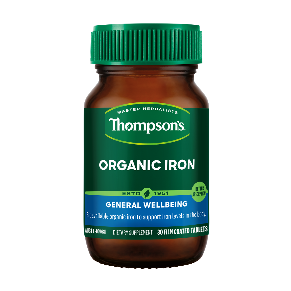 Thompson's Organic Iron 30 Tablets