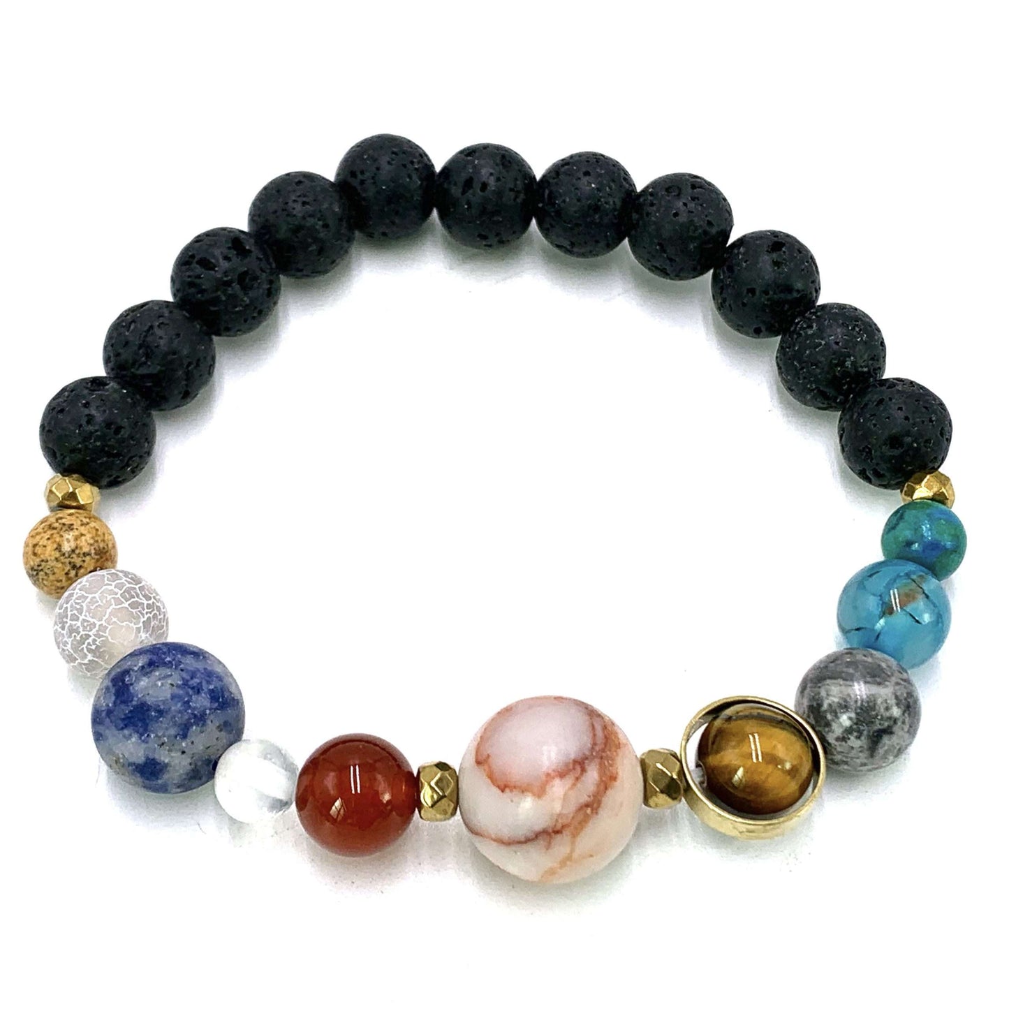 Lava Stone Solar System Bracelet