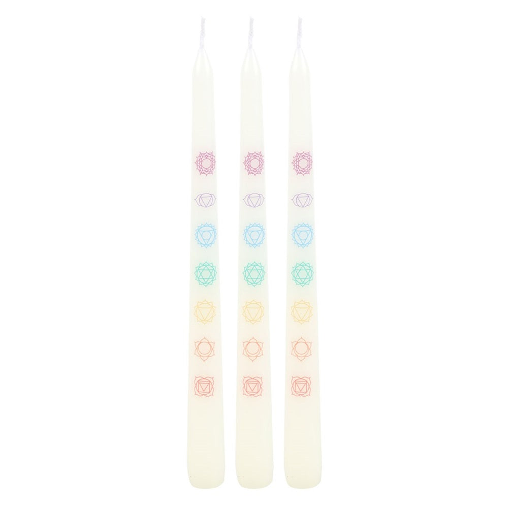 White Chakra Dinner Candles (3)