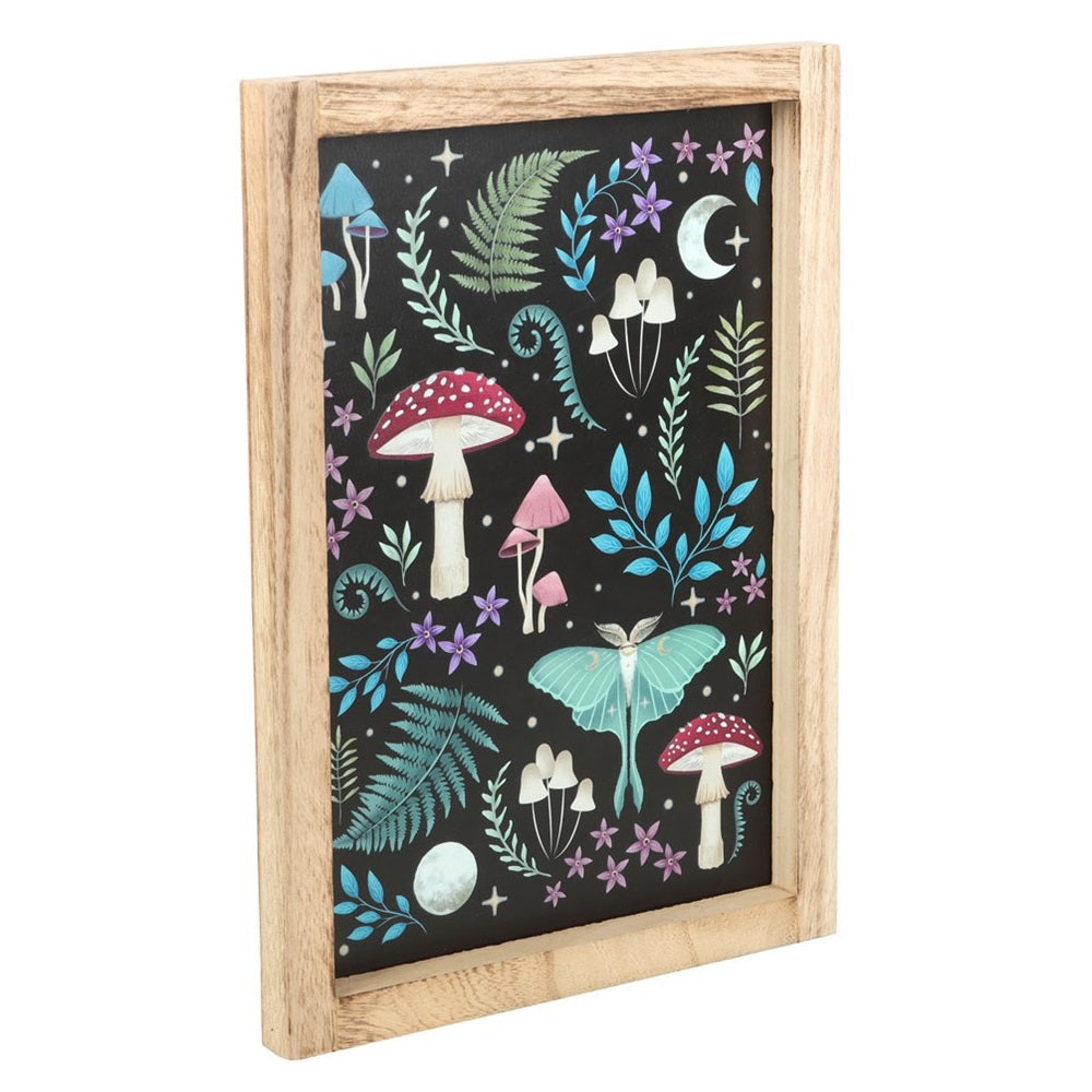 Wall Art Dark Forest Print Wood/Frame