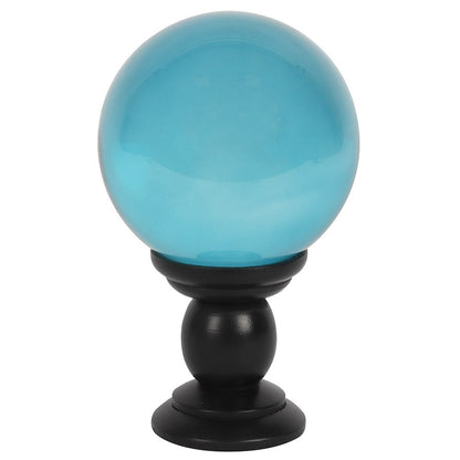 Crystal Ball Teal Large/Wooden Stand