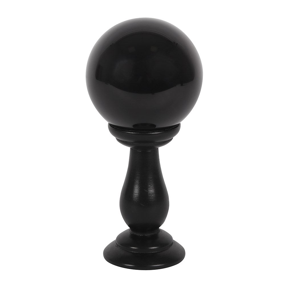 Crystal Ball Black Small/Wooden Stand