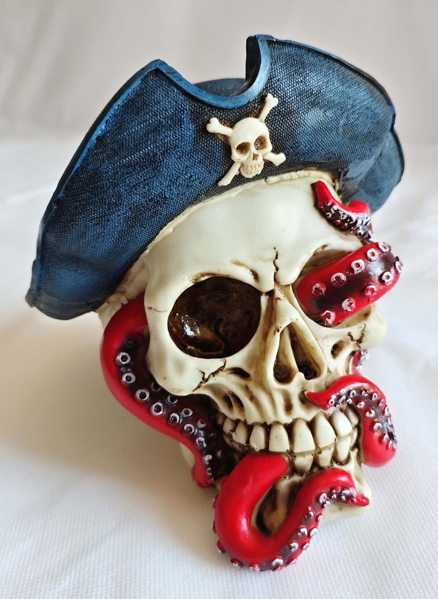 Pirate Skull with Red Octopus