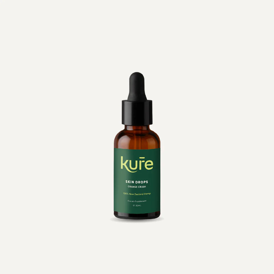 Taken internally 2-3 times daily, Kure Skin Drops - support the body's stress response but also aids in the natural process of skin renewal and regeneration, allowing your skin to maintain good health. Our Skin Drops may support good mood, relaxation, and help to alleviate over-stimulation caused by caffeine and stress while promoting mental clarity and focus without drowsiness. 