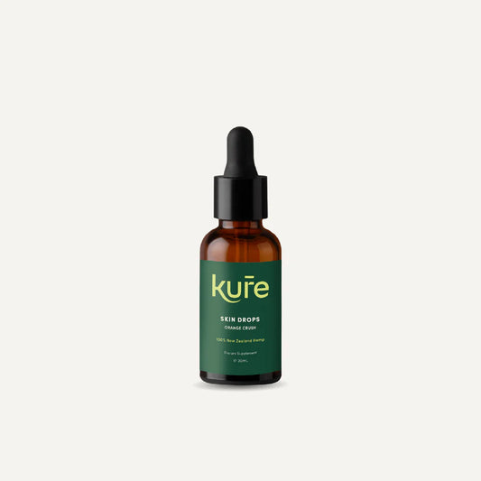 Taken internally 2-3 times daily, Kure Skin Drops - support the body's stress response but also aids in the natural process of skin renewal and regeneration, allowing your skin to maintain good health. Our Skin Drops may support good mood, relaxation, and help to alleviate over-stimulation caused by caffeine and stress while promoting mental clarity and focus without drowsiness.&nbsp;