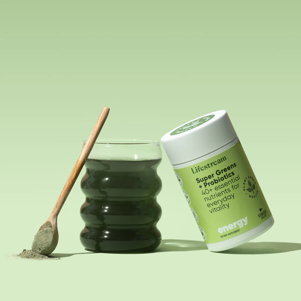 Lifestream Super Greens + Probiotics 120g