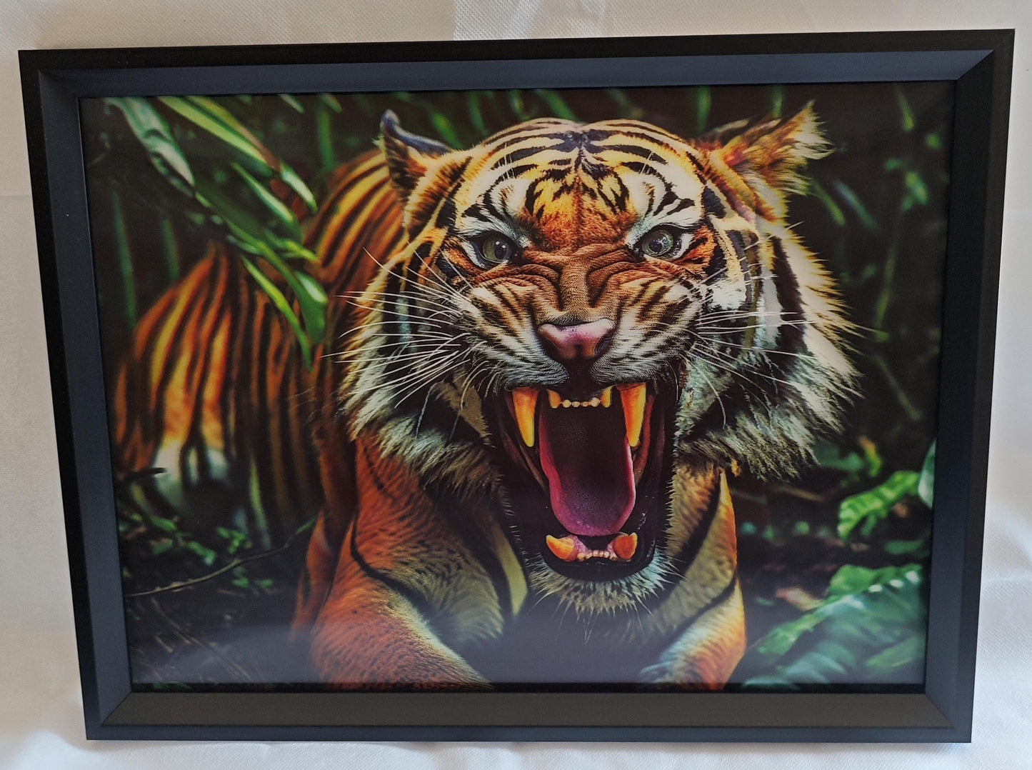 3D Art Tiger Leaping 30x40CM