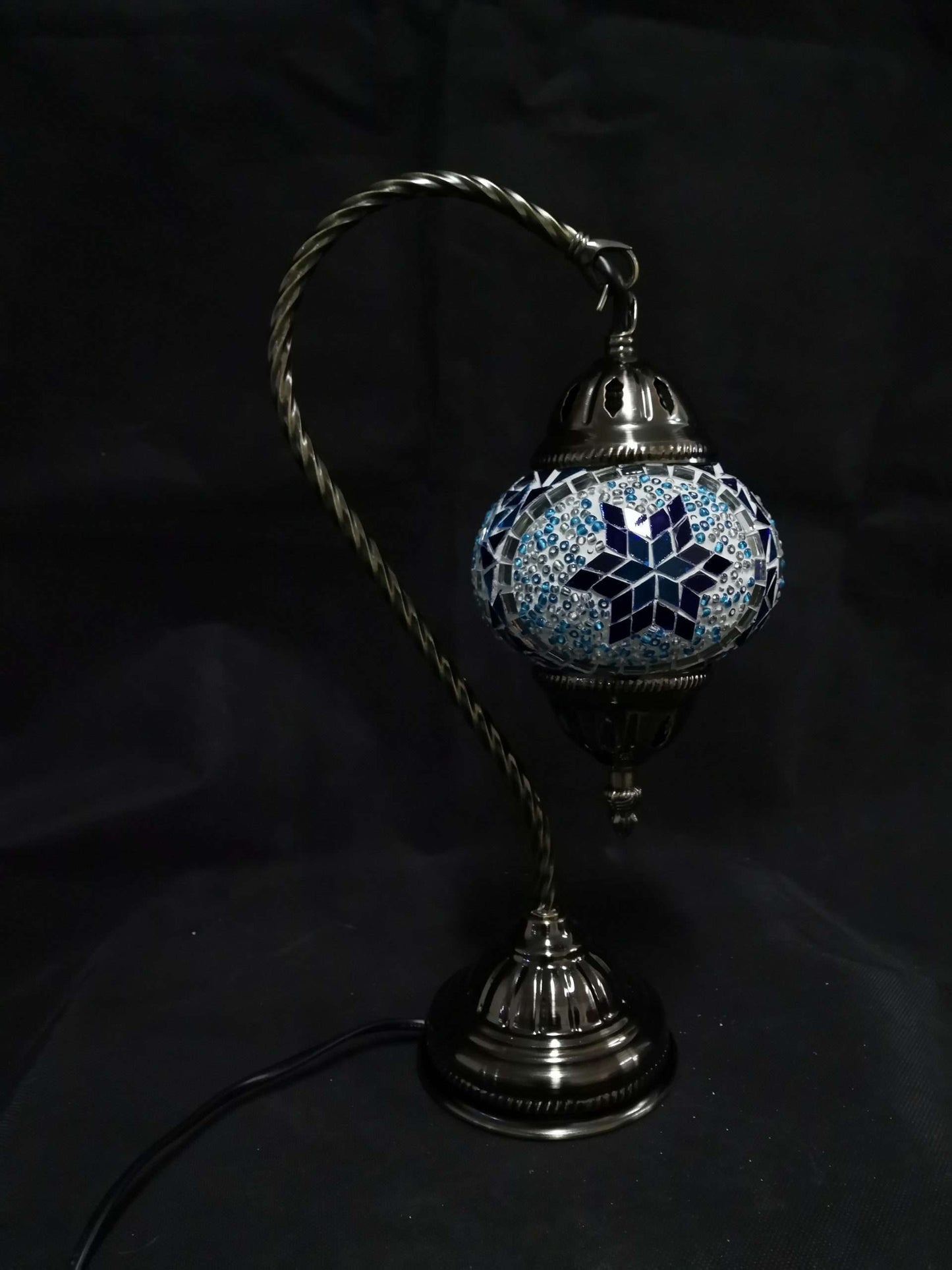 Turkish Mosaic Lamp Swan Neck Multicolour TL156
