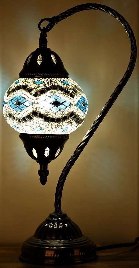 Turkish Mosaic Swan Lamp TL34