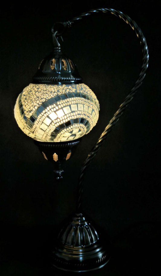 Turkish Mosaic Lamp Swan Neck White TL99