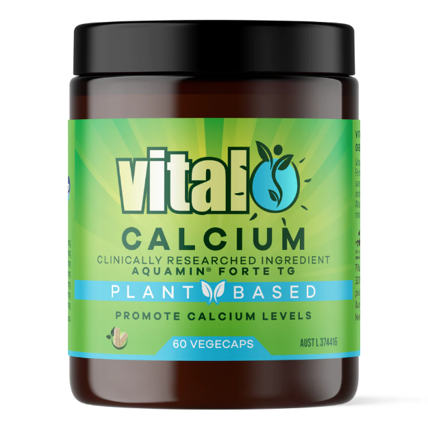 Vital Plant Based Calcium 60 VegeCaps 1st Stop, Marshall's Health Shop! Vital Calcium promotes calcium levels in the body, naturally. We use Aquamin® Forte as our source of calcium. It is a highly bioavailable source from calcareous marine algae. The seaweed is harvested from the North Atlantic seabed in the wild, remote seas of North West Iceland.