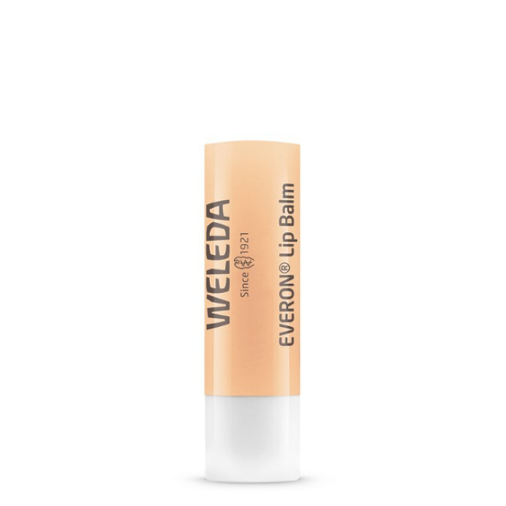 Weleda Everon Lip Balm 1st Stop, Marshall's Health Shop! Nourishing natural protection for dry and delicate lips A kind friend to lips that suffer from dryness and cold weather. It not only protects the lips as a barrier, but also soothes after exposure to sun and wind. Everon® Lip Balm is formulated from natural, gentle ingredients, including organic jojoba oil, precious rose wax and organic shea butter to nourish and protect dry and delicate lips.