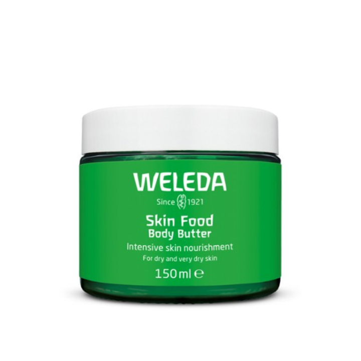 Weleda Skin Food Body Butter 150ml 1st Stop, Marshall's Health Shop! For dry and very dry skin For when a moment of self-care is needed, this delicate creamy whipped butter melts onto skin leaving it glowy and touchable. Pamper your skin all over with luscious, intense moisture.