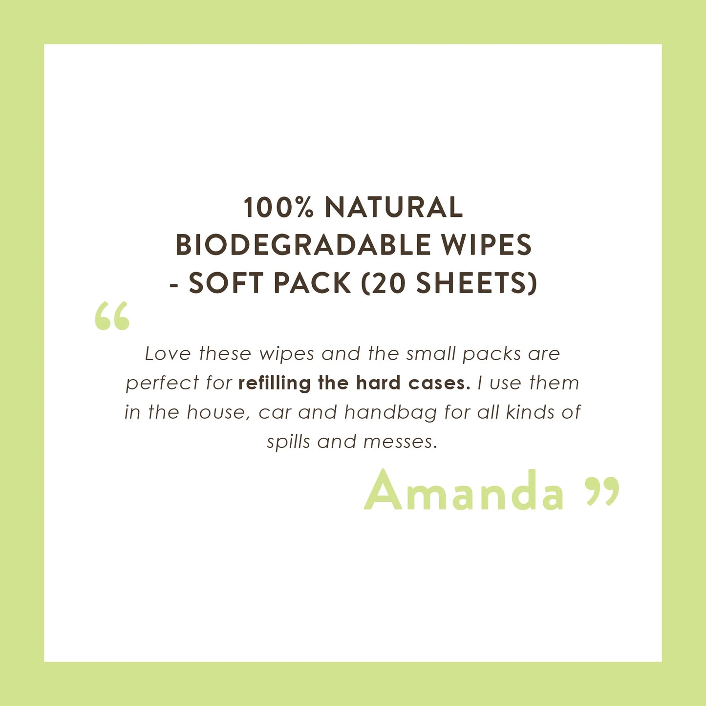 Wotnot 100% Natural Biodegradable General Wipes 20 sheets