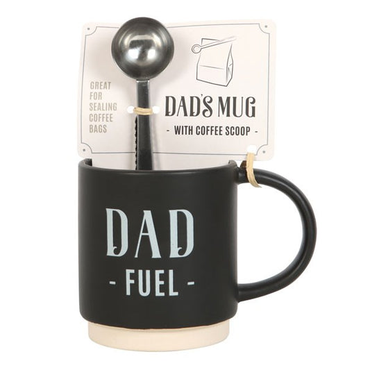 Dad Fuel Ceramic Mug/Metal Coffee Scoop