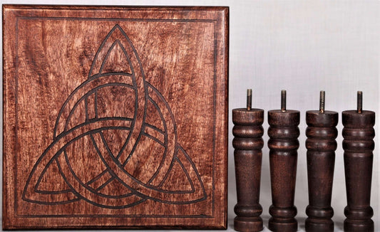Altar Table Triquetra Dark Mango Wood - MarshallsHealthShop