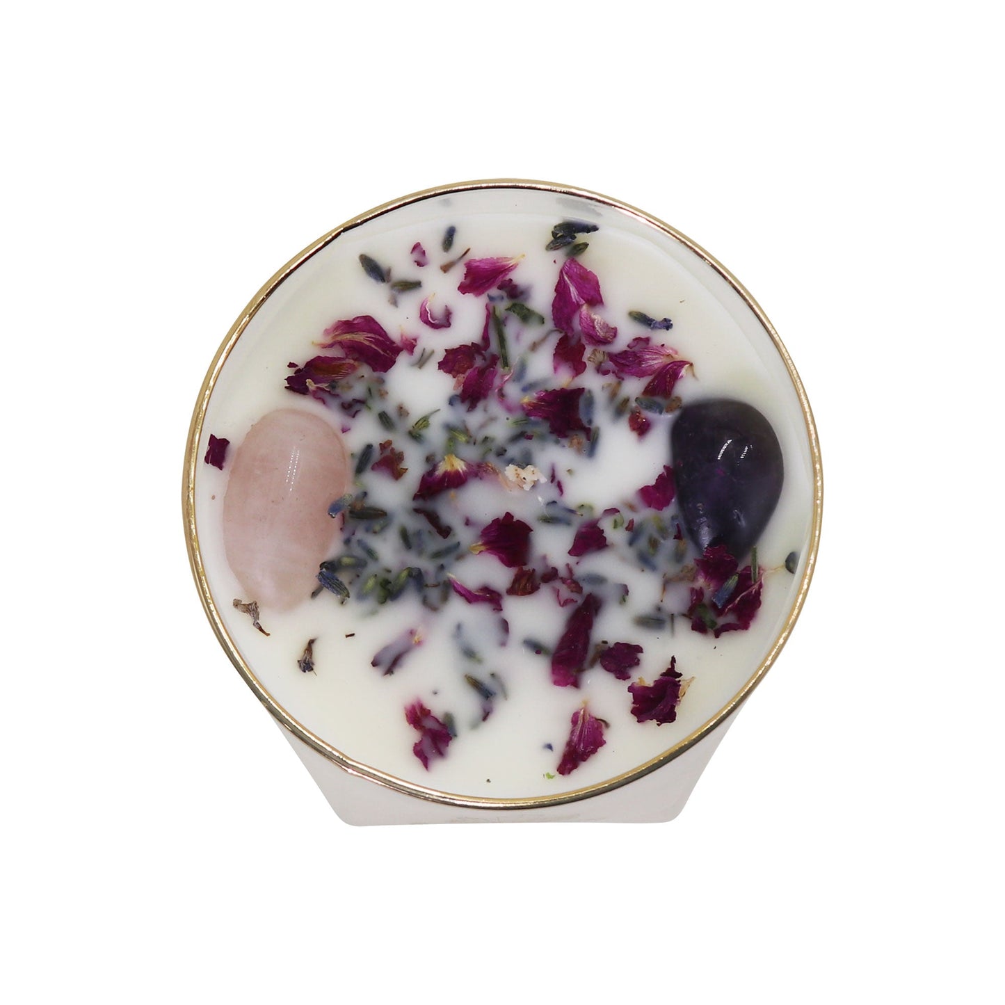 Amethyst Rose Quartz Soy Candle Oud Bergamot - 1st Stop Marshall's Health Shop, Gift Shop! - Heath and Natural Therapy New Brighton Christchurch - Naturopath